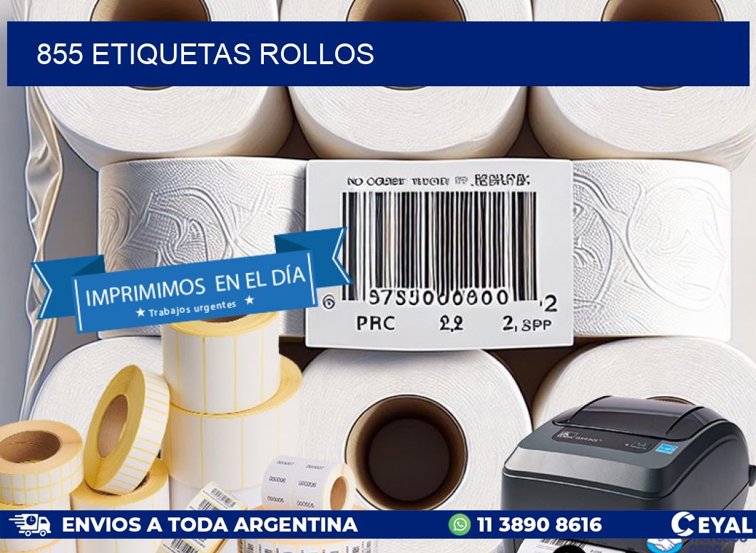 855 etiquetas rollos