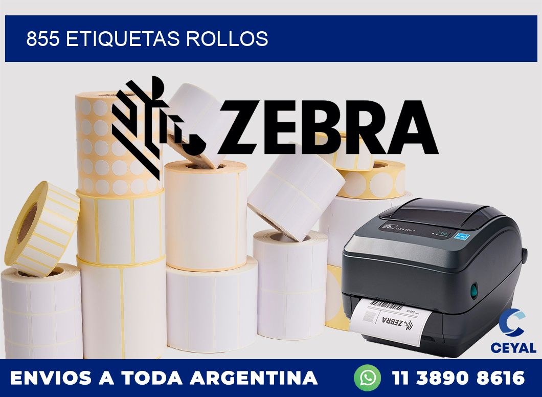 855 etiquetas rollos