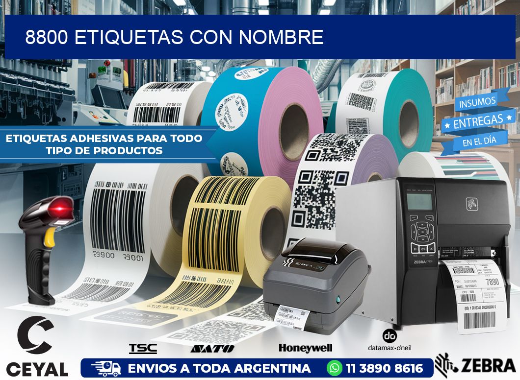 8800 etiquetas con nombre