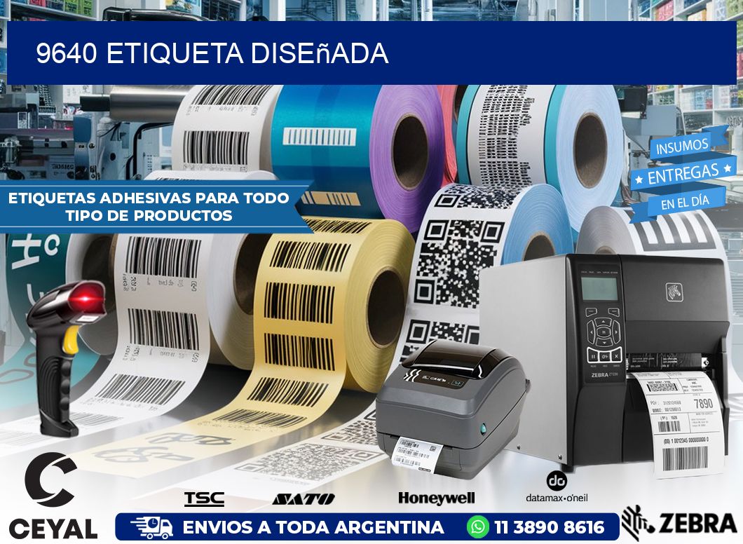 9640 etiqueta diseñada