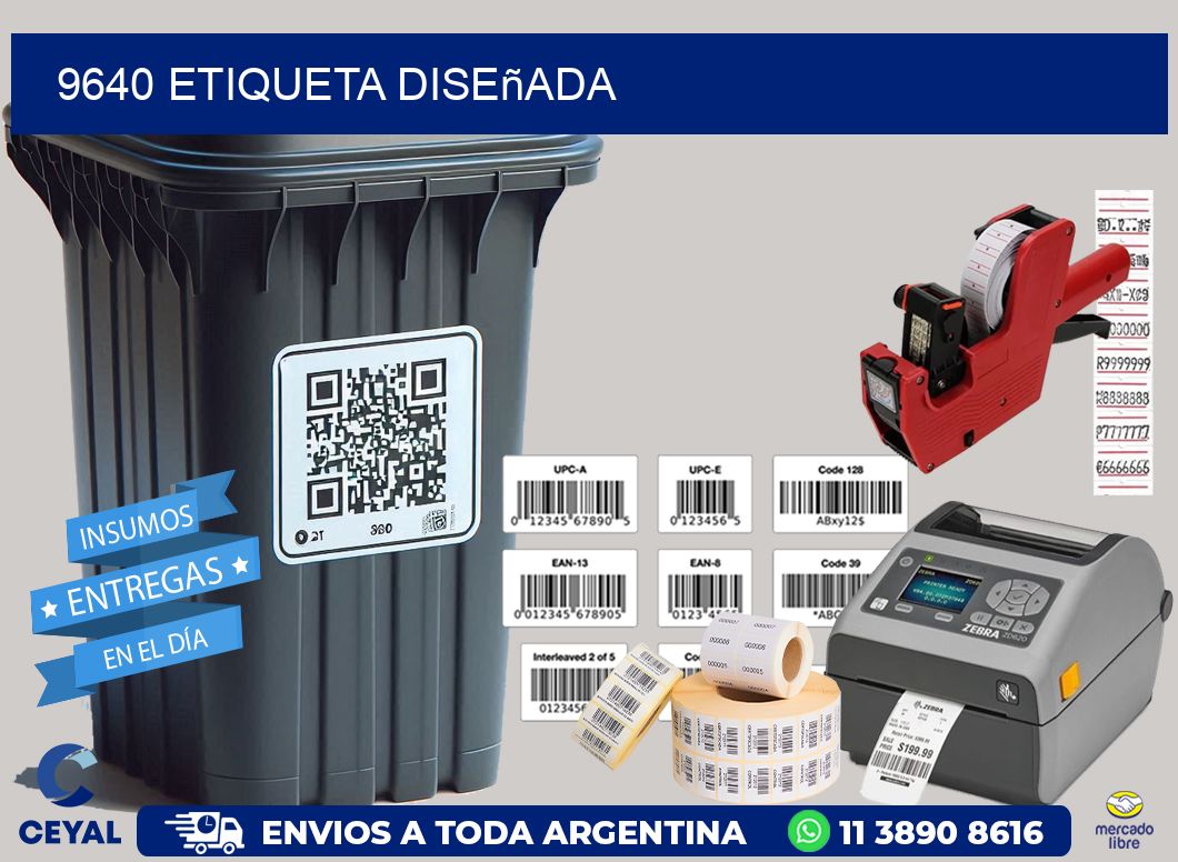 9640 etiqueta diseñada