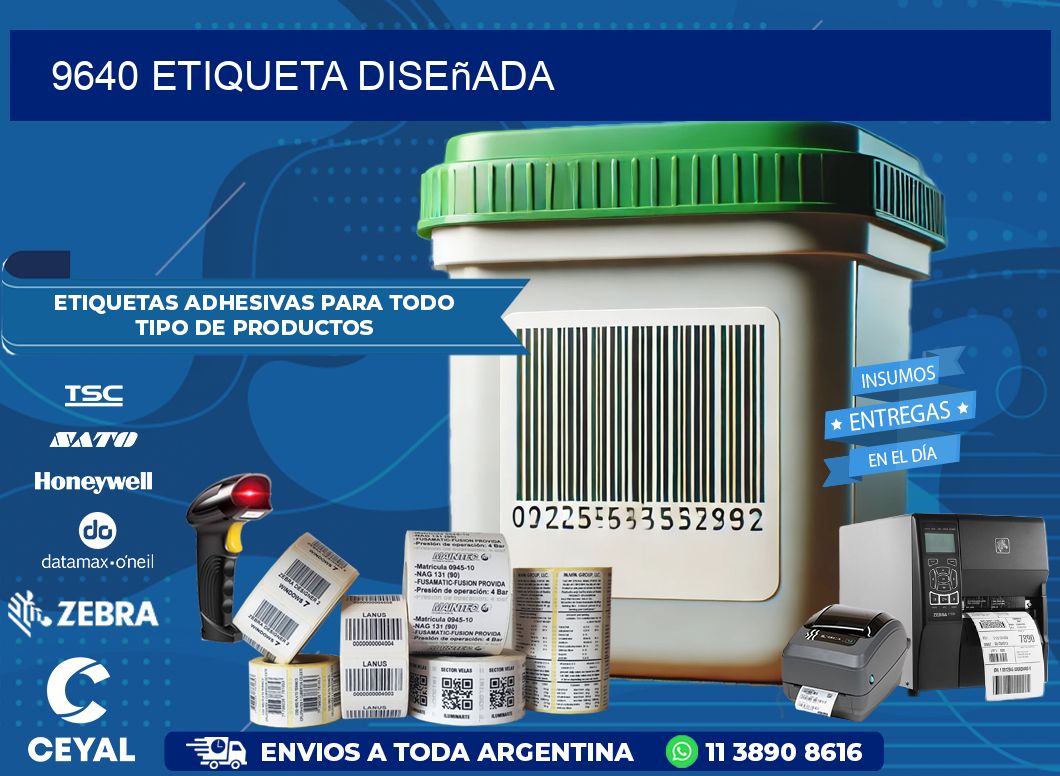 9640 etiqueta diseñada