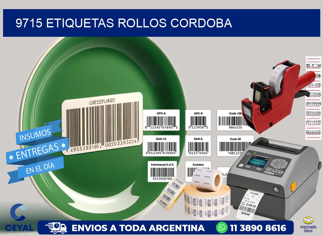 9715 etiquetas rollos CORDOBA