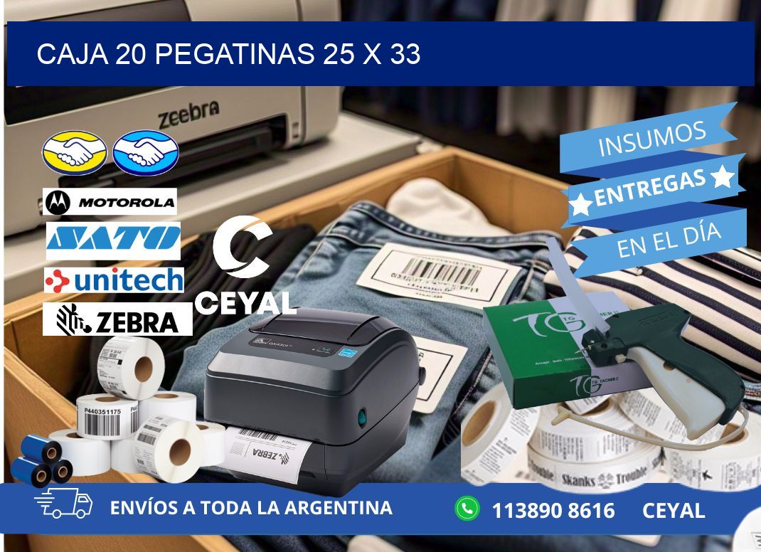 CAJA 20 PEGATINAS 25 x 33