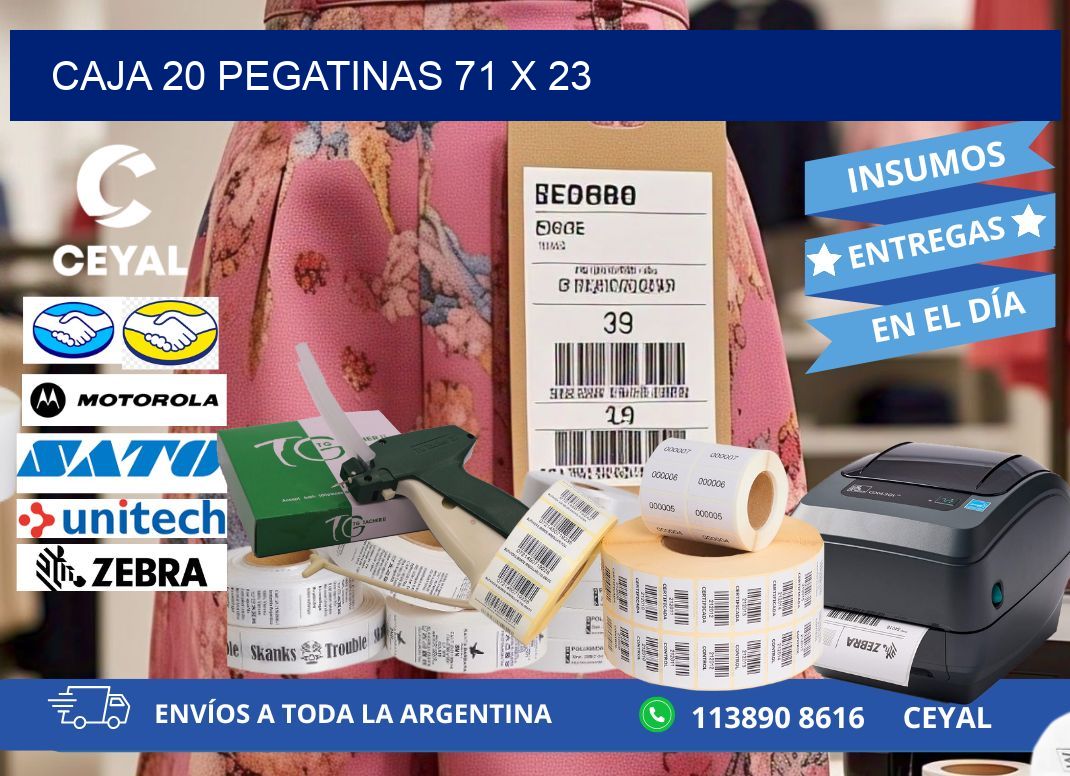 CAJA 20 PEGATINAS 71 x 23