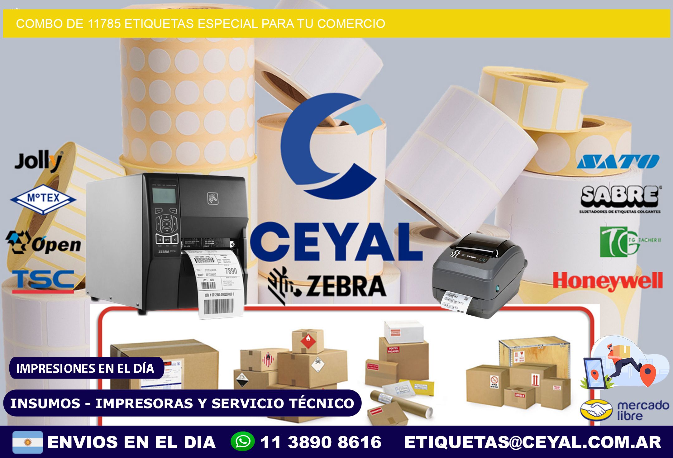 Combo de 11785 etiquetas especial para tu comercio
