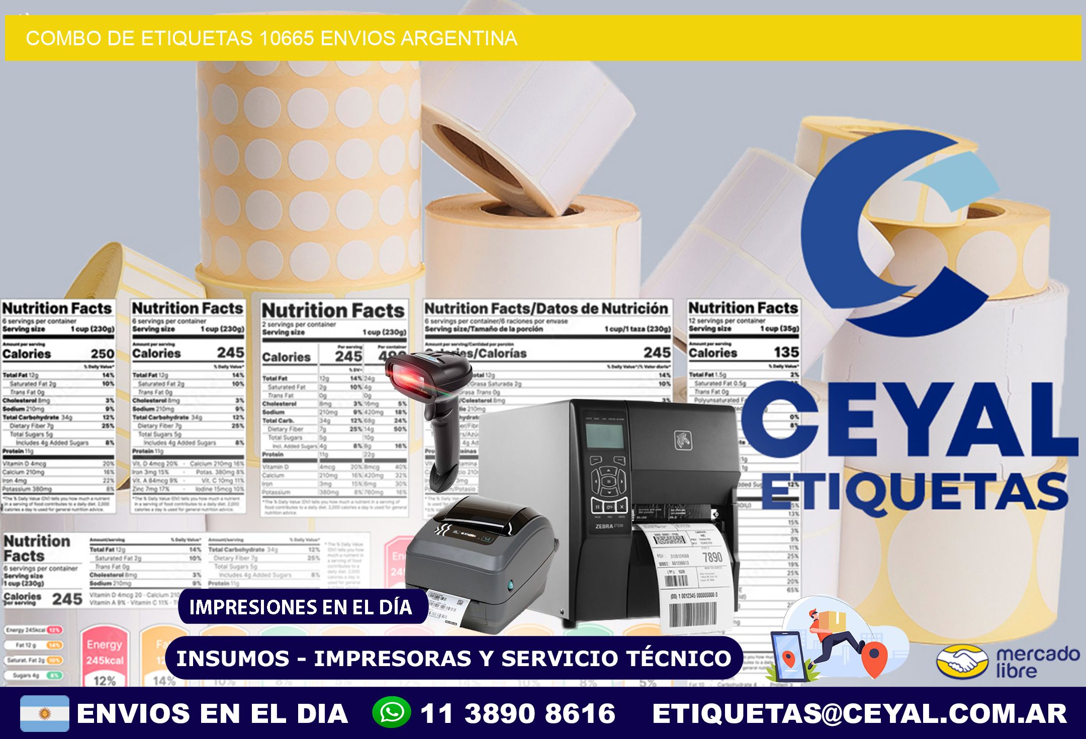 Combo de etiquetas 10665 ENVIOS ARGENTINA