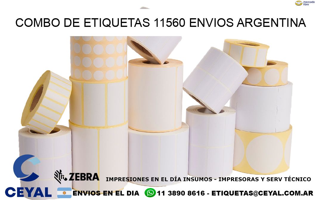 Combo de etiquetas 11560 ENVIOS ARGENTINA