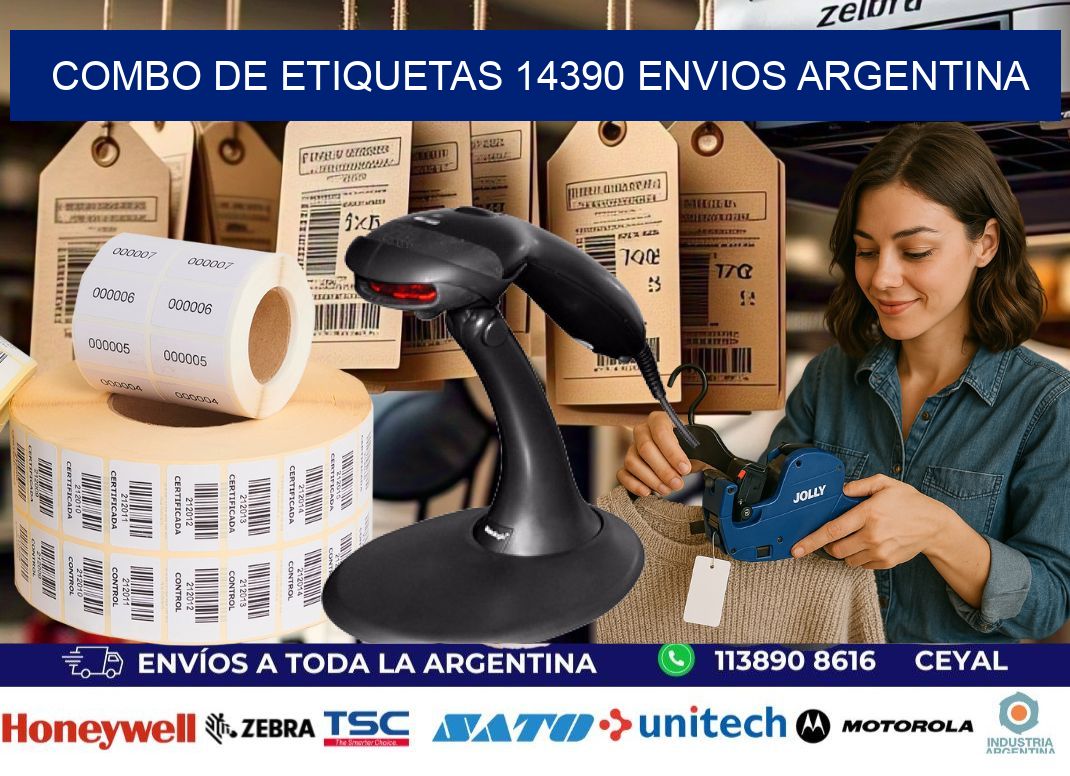Combo de etiquetas 14390 ENVIOS ARGENTINA
