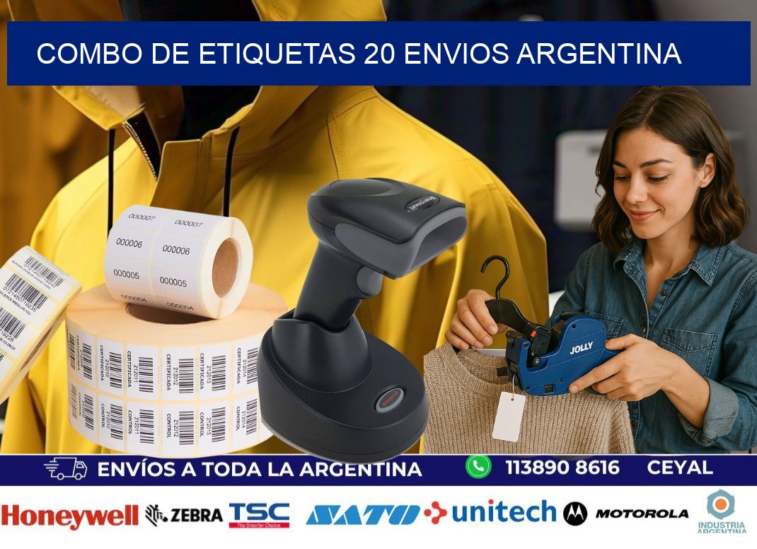 Combo de etiquetas 20 ENVIOS ARGENTINA