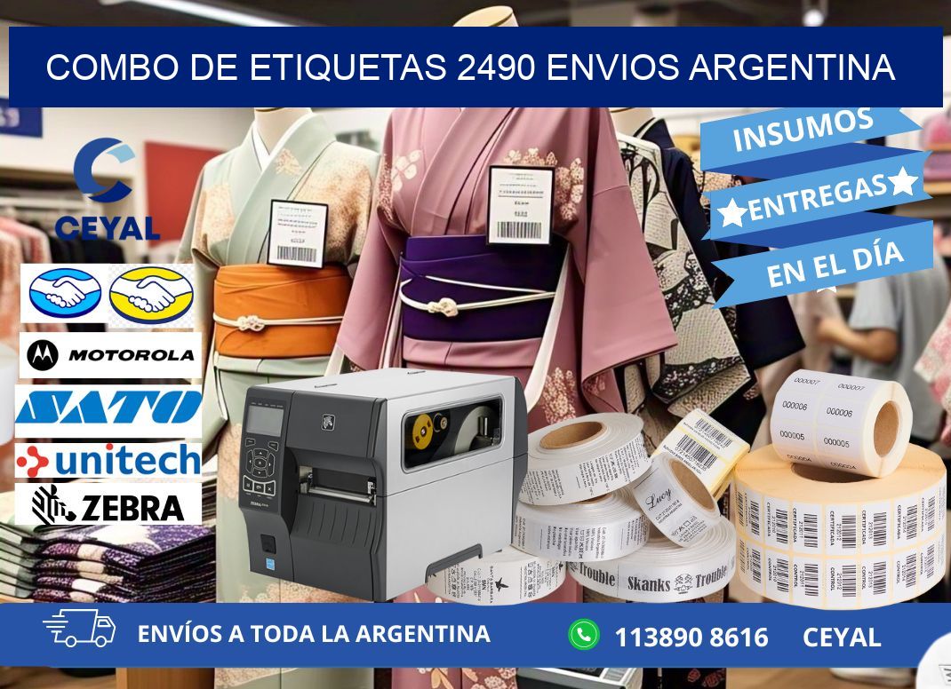 Combo de etiquetas 2490 ENVIOS ARGENTINA