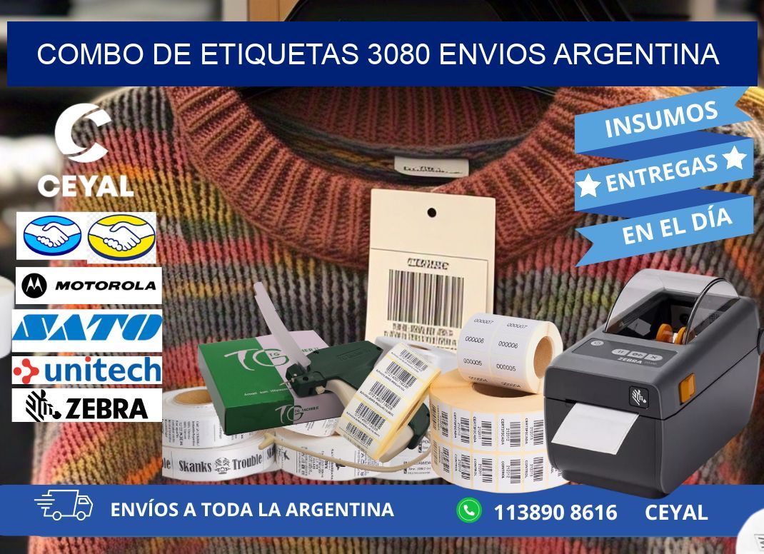 Combo de etiquetas 3080 ENVIOS ARGENTINA