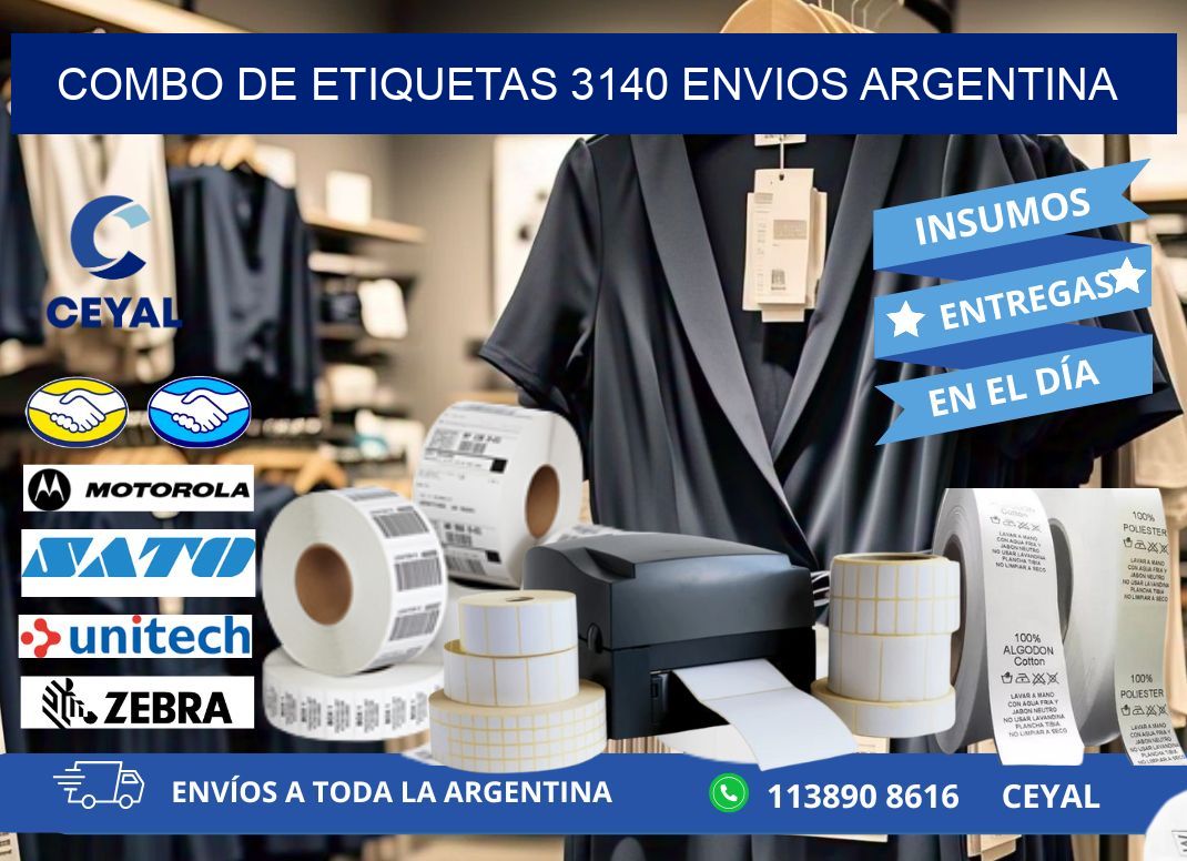 Combo de etiquetas 3140 ENVIOS ARGENTINA