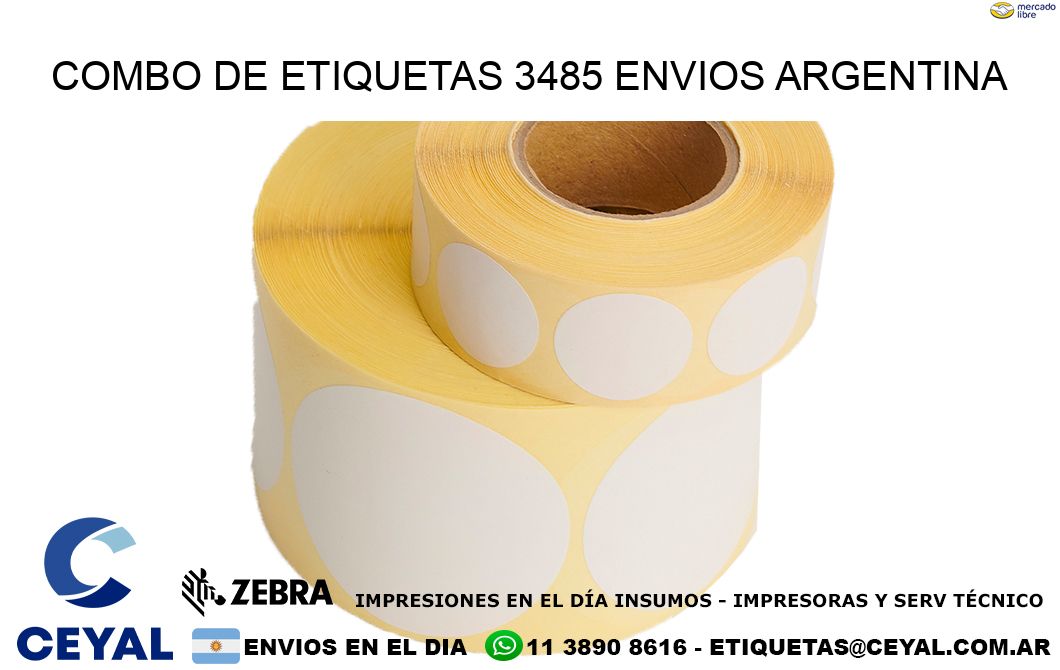 Combo de etiquetas 3485 ENVIOS ARGENTINA