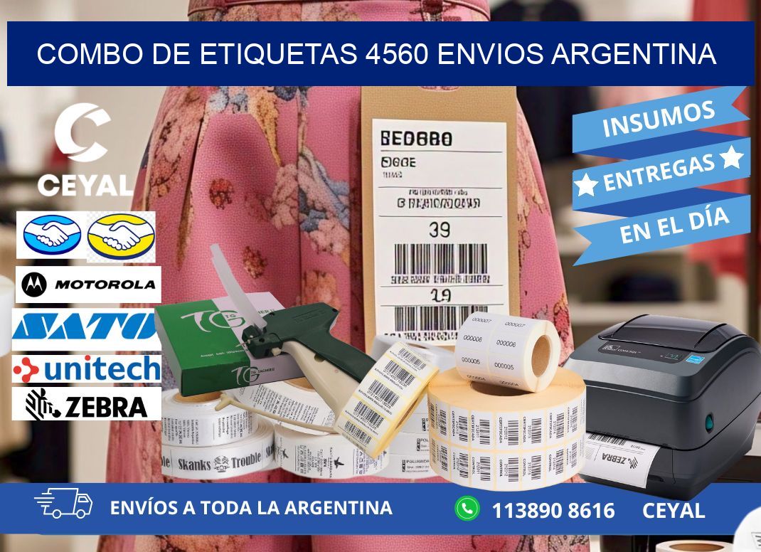 Combo de etiquetas 4560 ENVIOS ARGENTINA