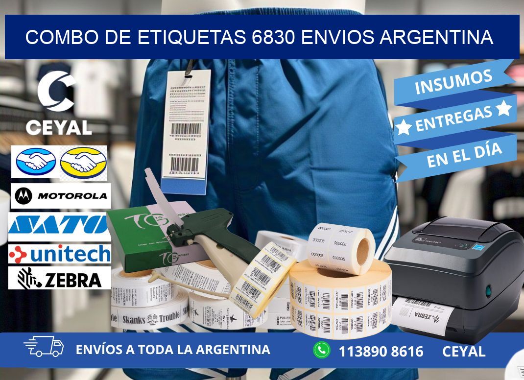 Combo de etiquetas 6830 ENVIOS ARGENTINA