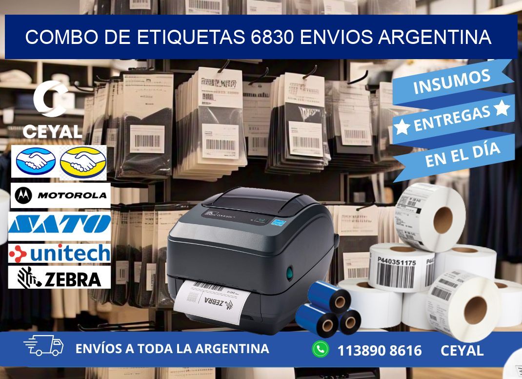 Combo de etiquetas 6830 ENVIOS ARGENTINA