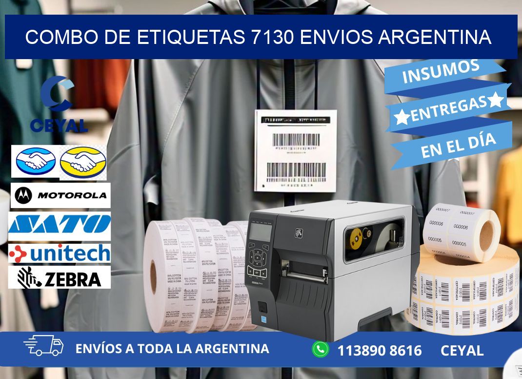 Combo de etiquetas 7130 ENVIOS ARGENTINA
