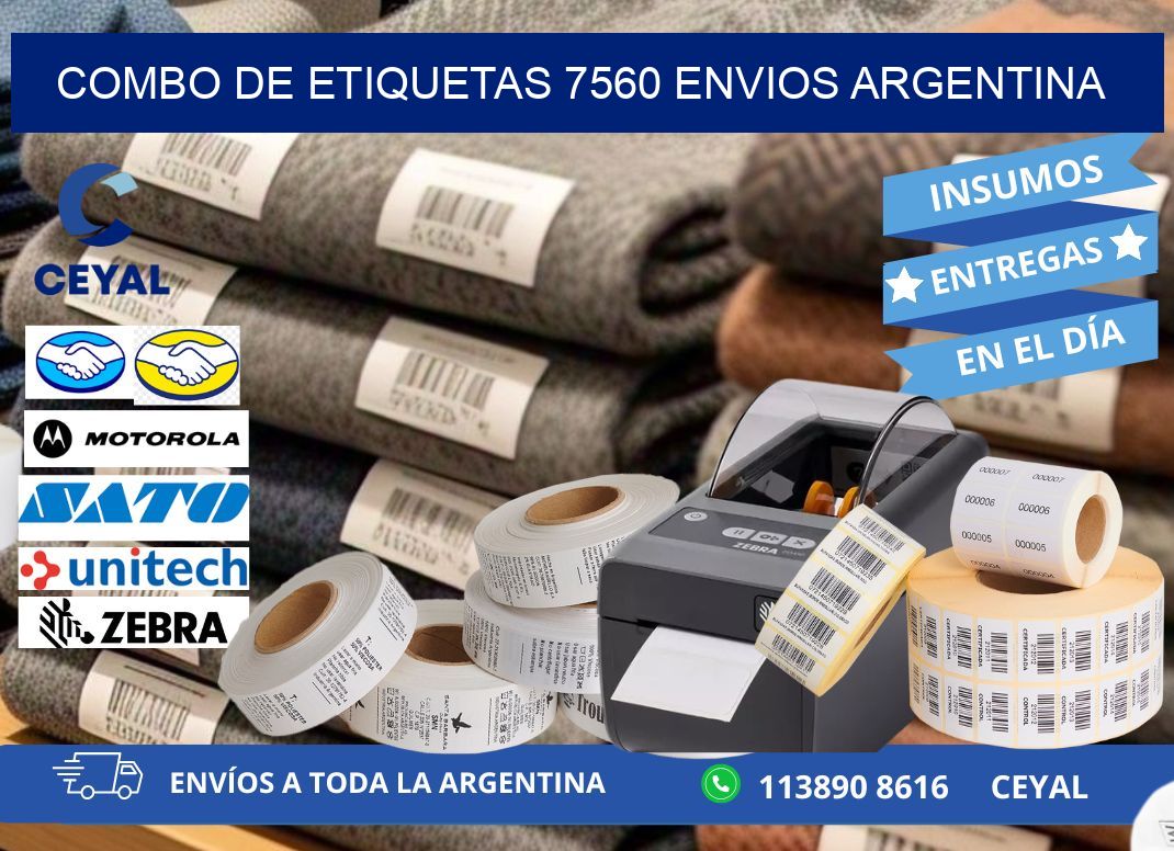 Combo de etiquetas 7560 ENVIOS ARGENTINA