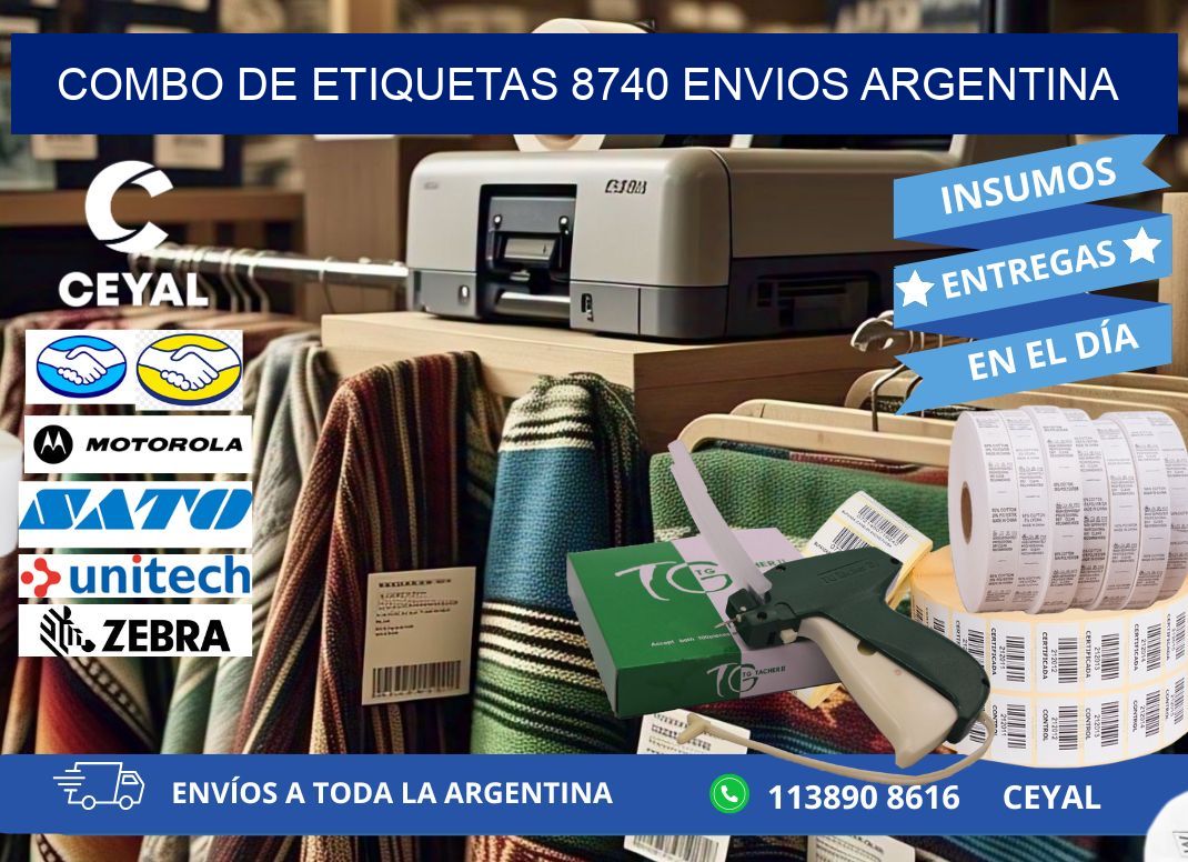 Combo de etiquetas 8740 ENVIOS ARGENTINA