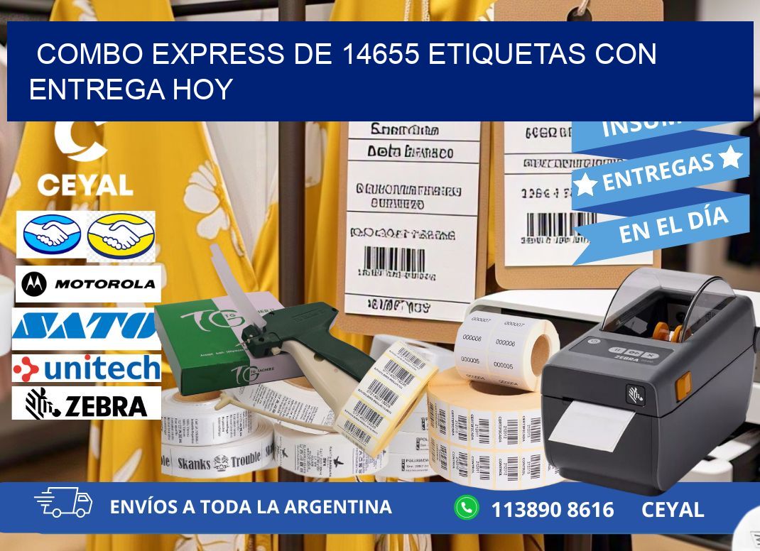 Combo express de 14655 etiquetas con entrega hoy