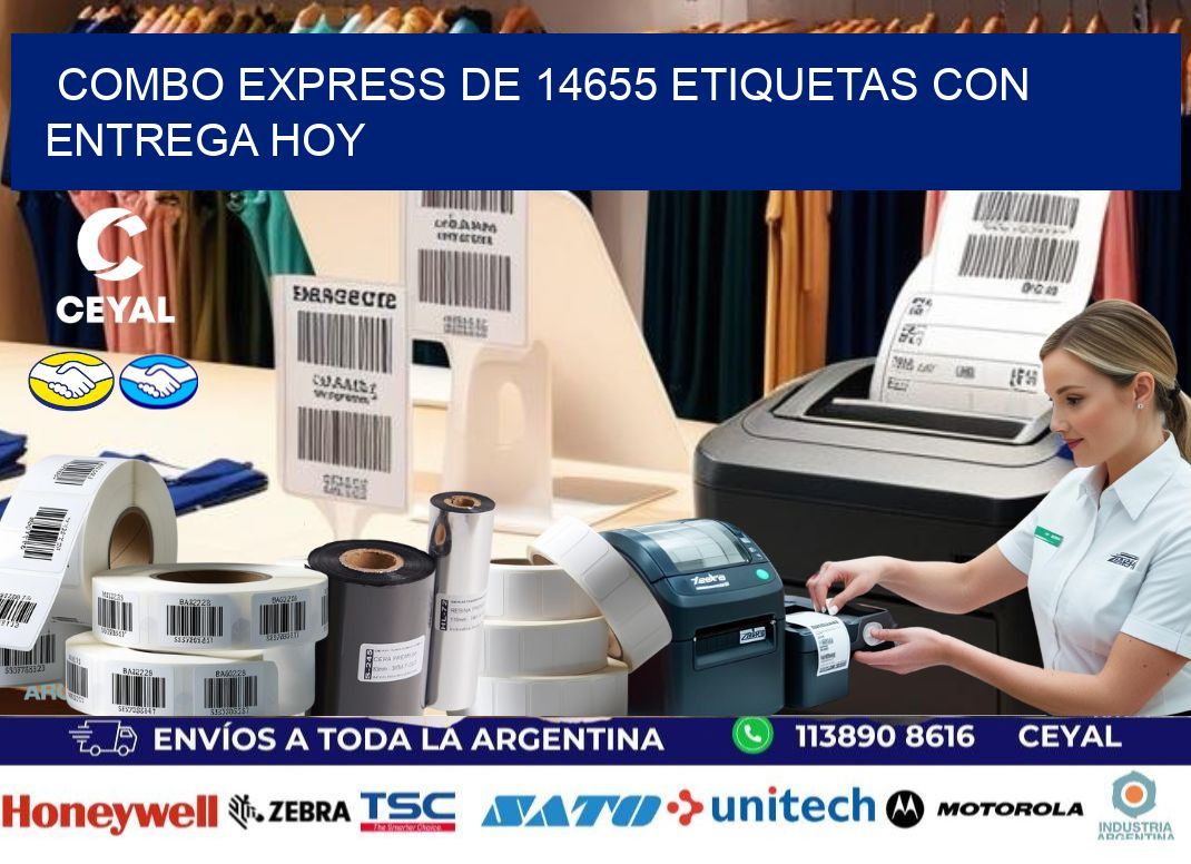 Combo express de 14655 etiquetas con entrega hoy