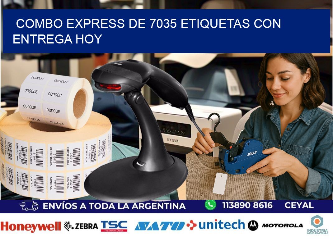 Combo express de 7035 etiquetas con entrega hoy