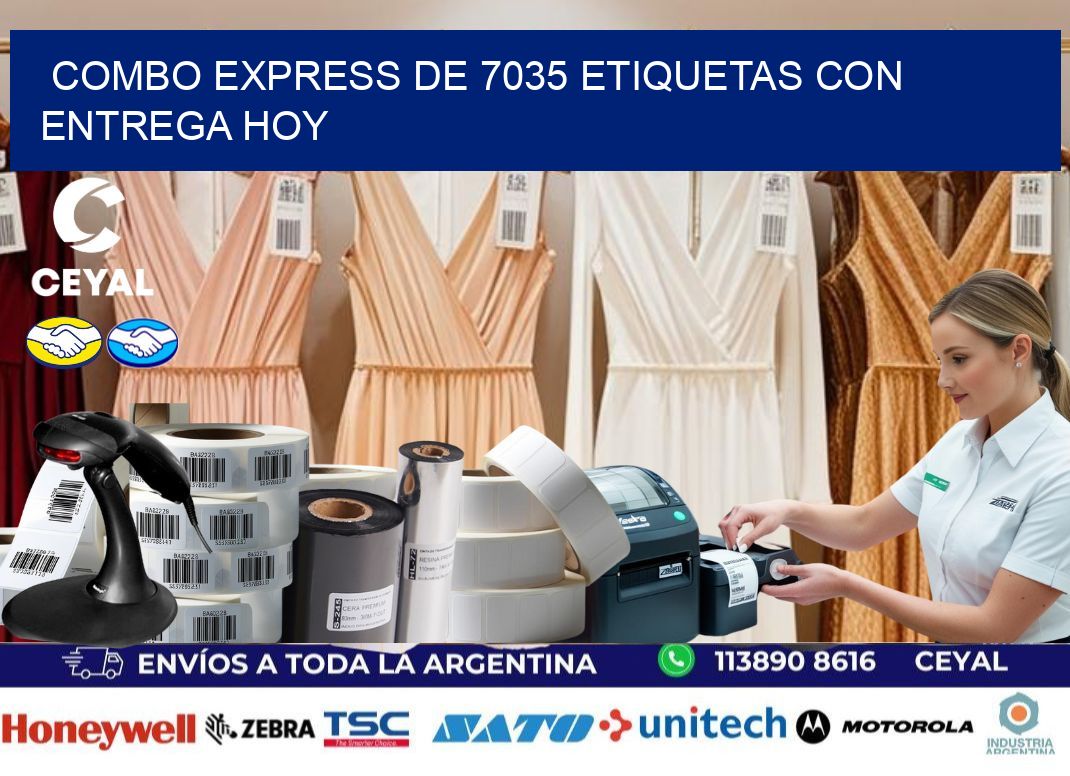 Combo express de 7035 etiquetas con entrega hoy