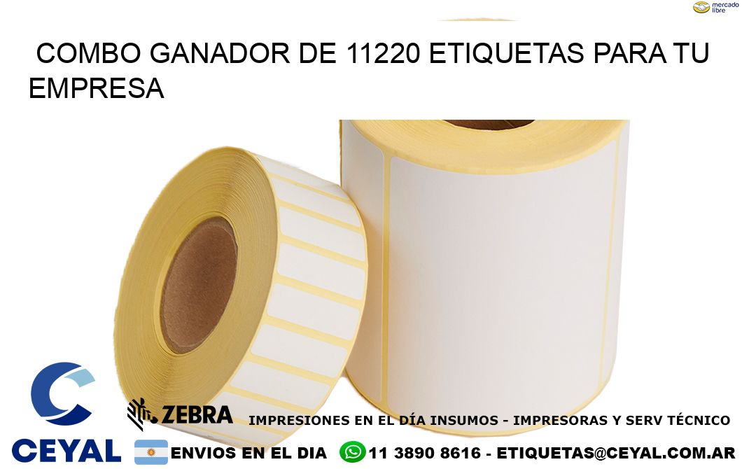 Combo ganador de 11220 etiquetas para tu empresa