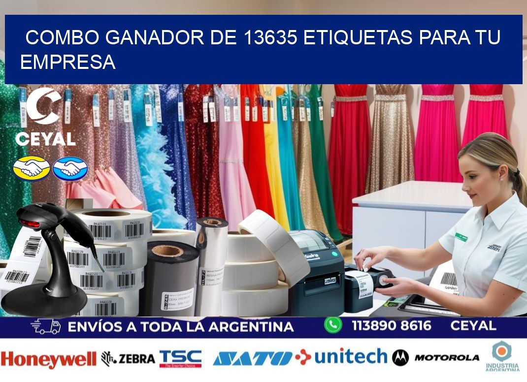 Combo ganador de 13635 etiquetas para tu empresa