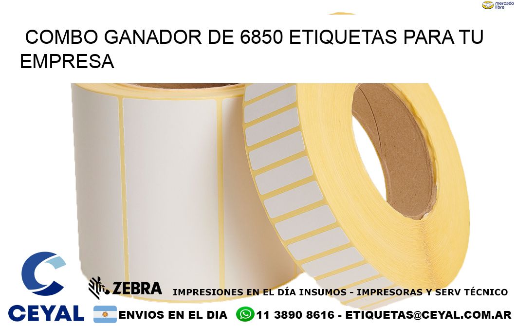 Combo ganador de 6850 etiquetas para tu empresa
