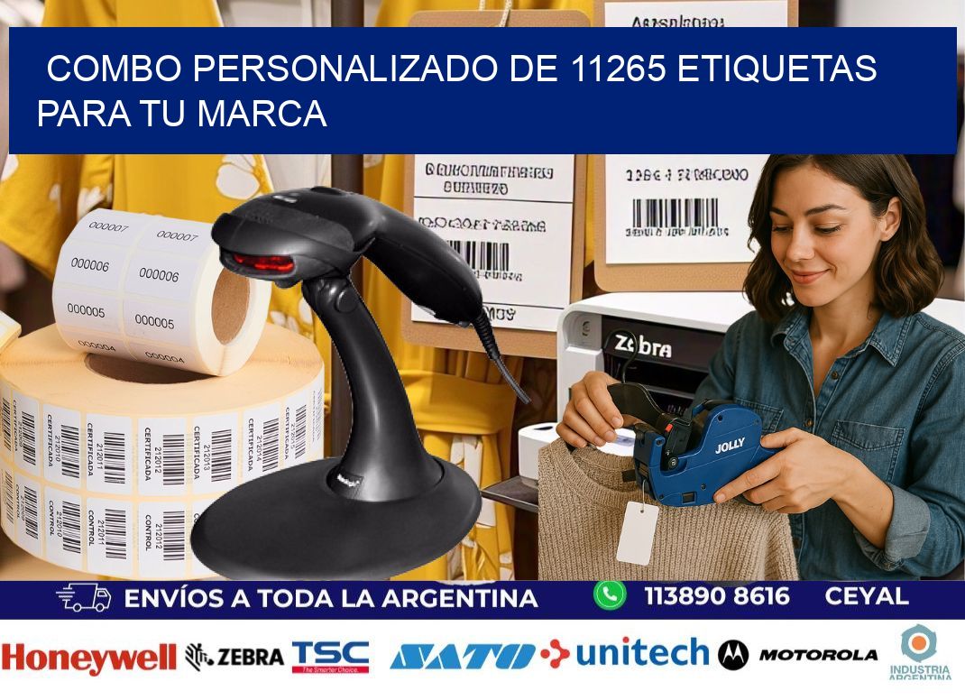 Combo personalizado de 11265 etiquetas para tu marca