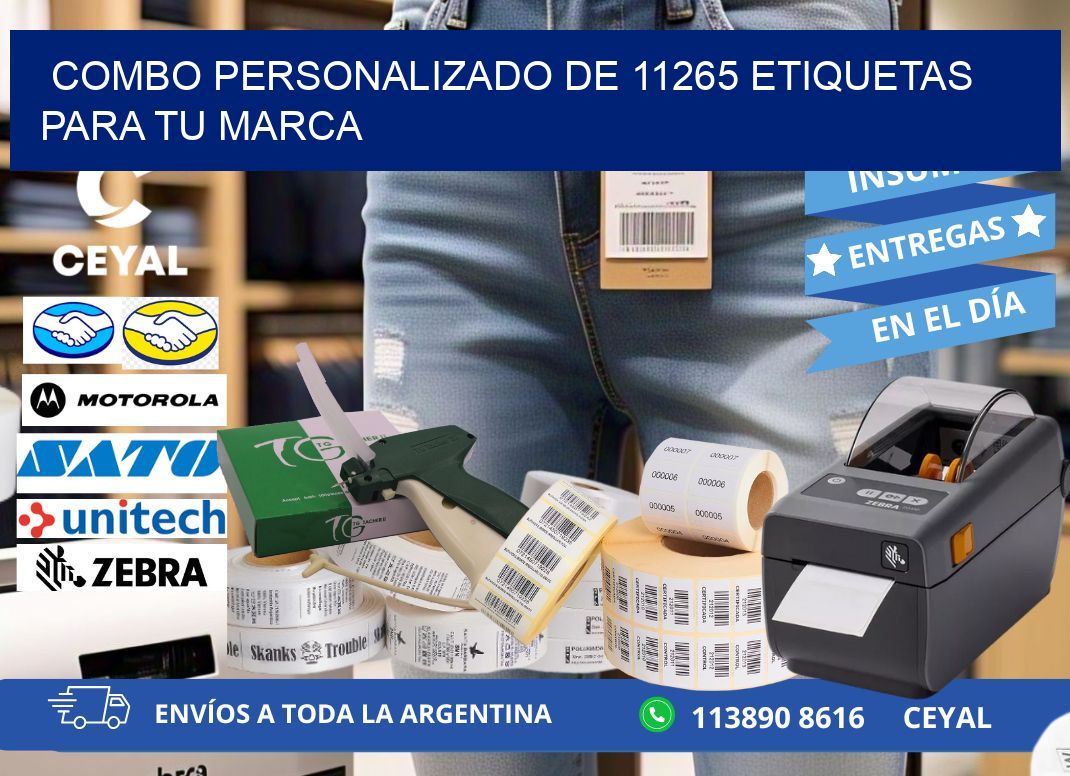 Combo personalizado de 11265 etiquetas para tu marca