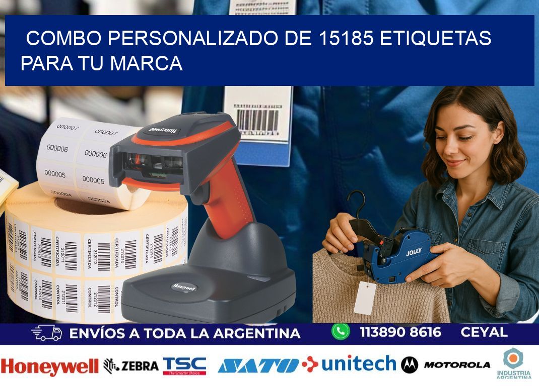 Combo personalizado de 15185 etiquetas para tu marca