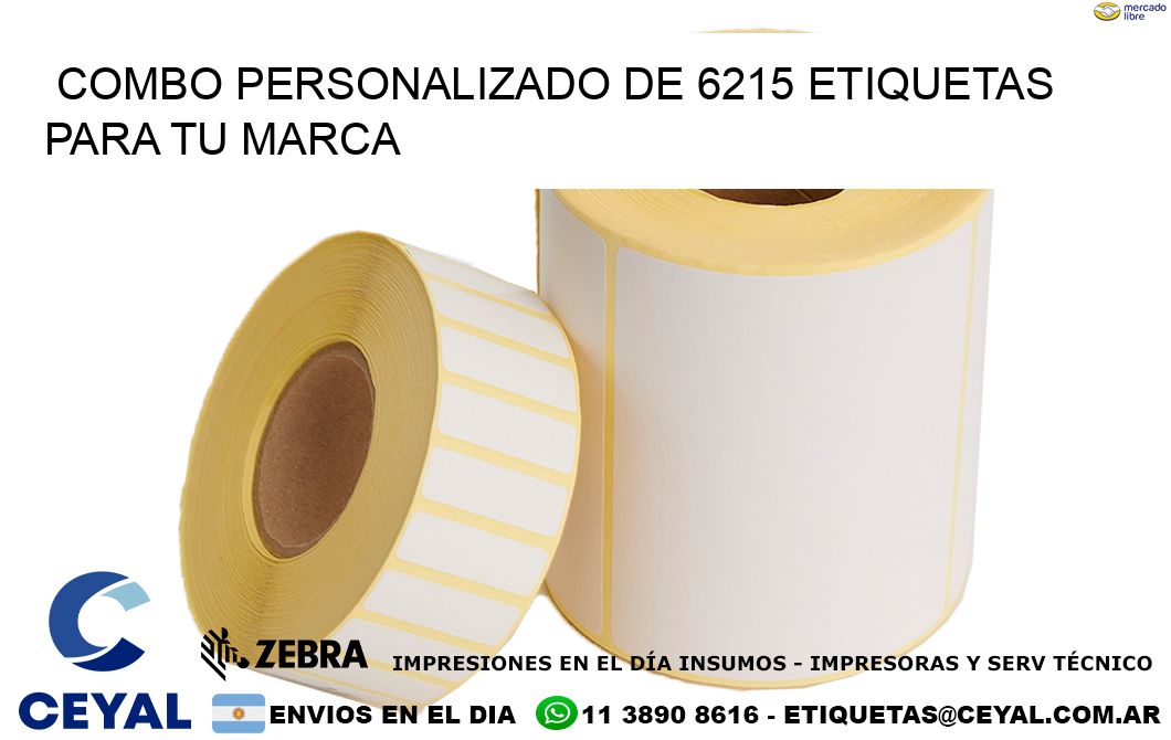 Combo personalizado de 6215 etiquetas para tu marca