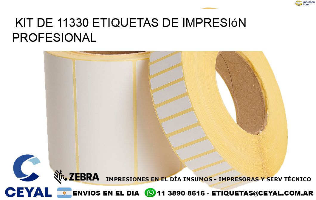 Kit de 11330 etiquetas de impresión profesional