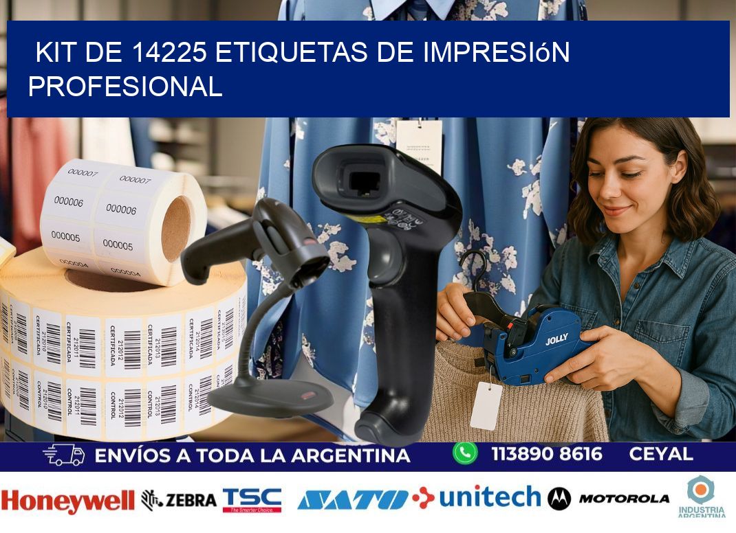 Kit de 14225 etiquetas de impresión profesional