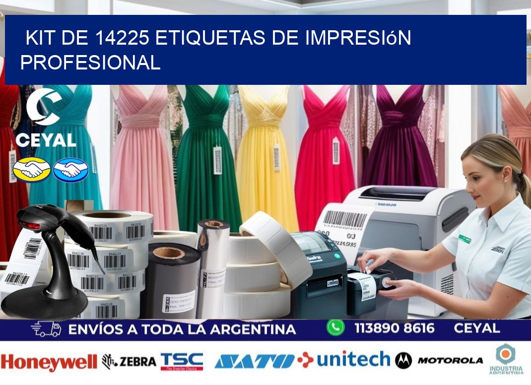 Kit de 14225 etiquetas de impresión profesional