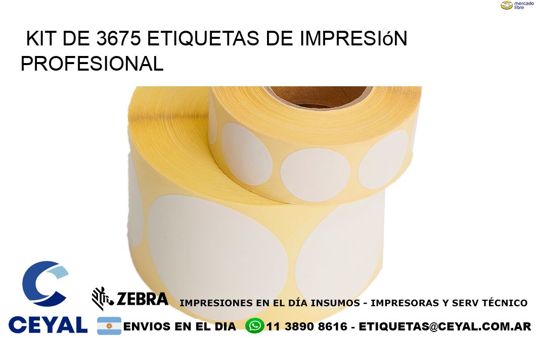 Kit de 3675 etiquetas de impresión profesional