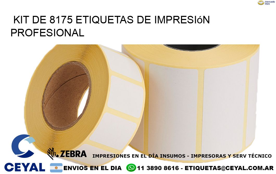 Kit de 8175 etiquetas de impresión profesional