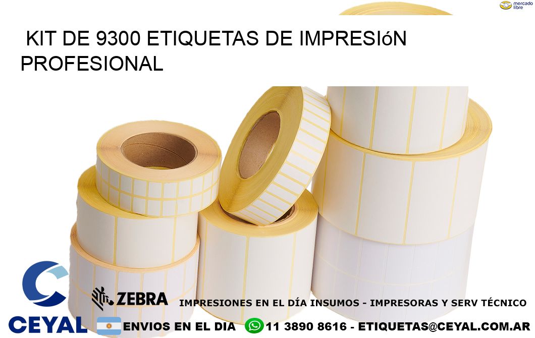Kit de 9300 etiquetas de impresión profesional