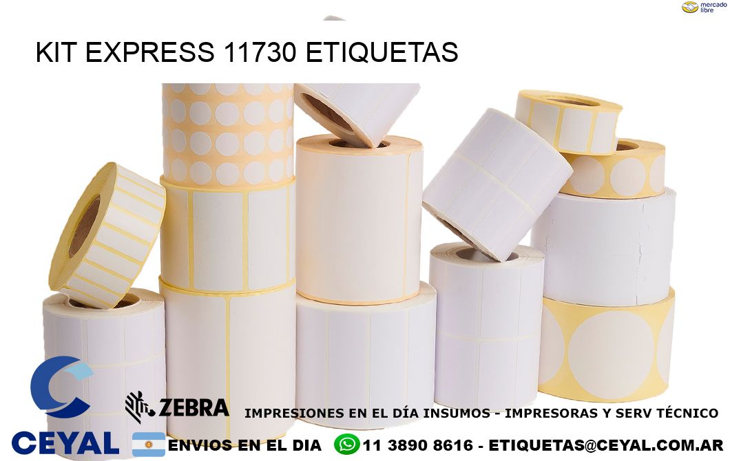 Kit express 11730 etiquetas