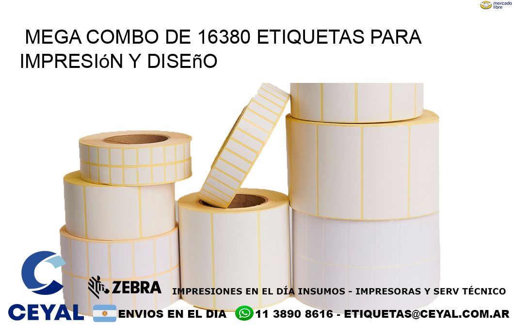 Mega combo de 16380 etiquetas para impresión y diseño