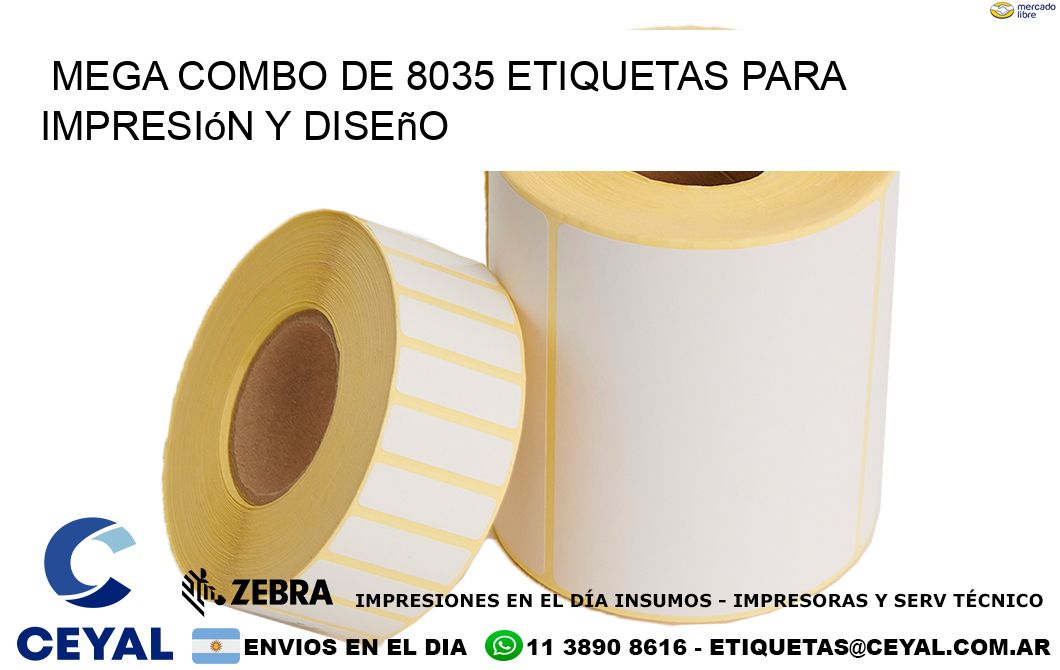 Mega combo de 8035 etiquetas para impresión y diseño