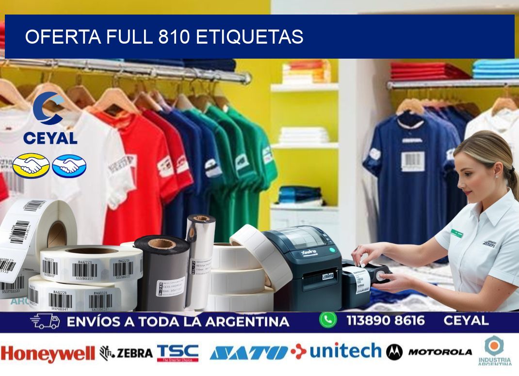 Oferta full 810 etiquetas