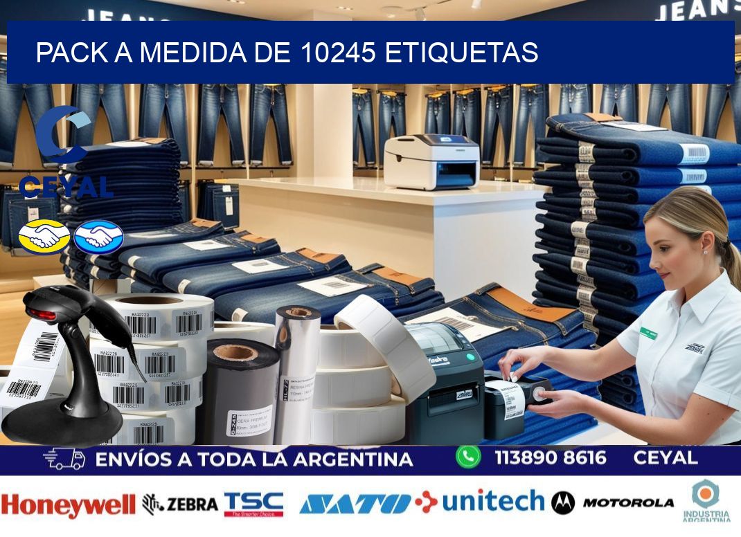 Pack a medida de 10245 etiquetas