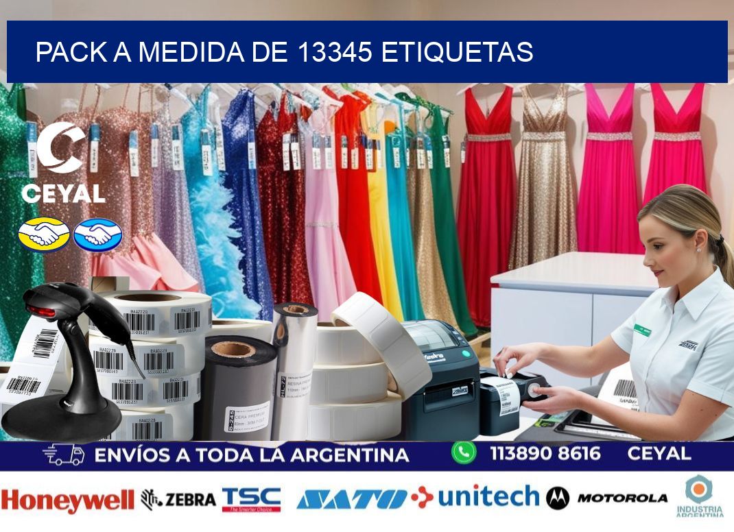 Pack a medida de 13345 etiquetas