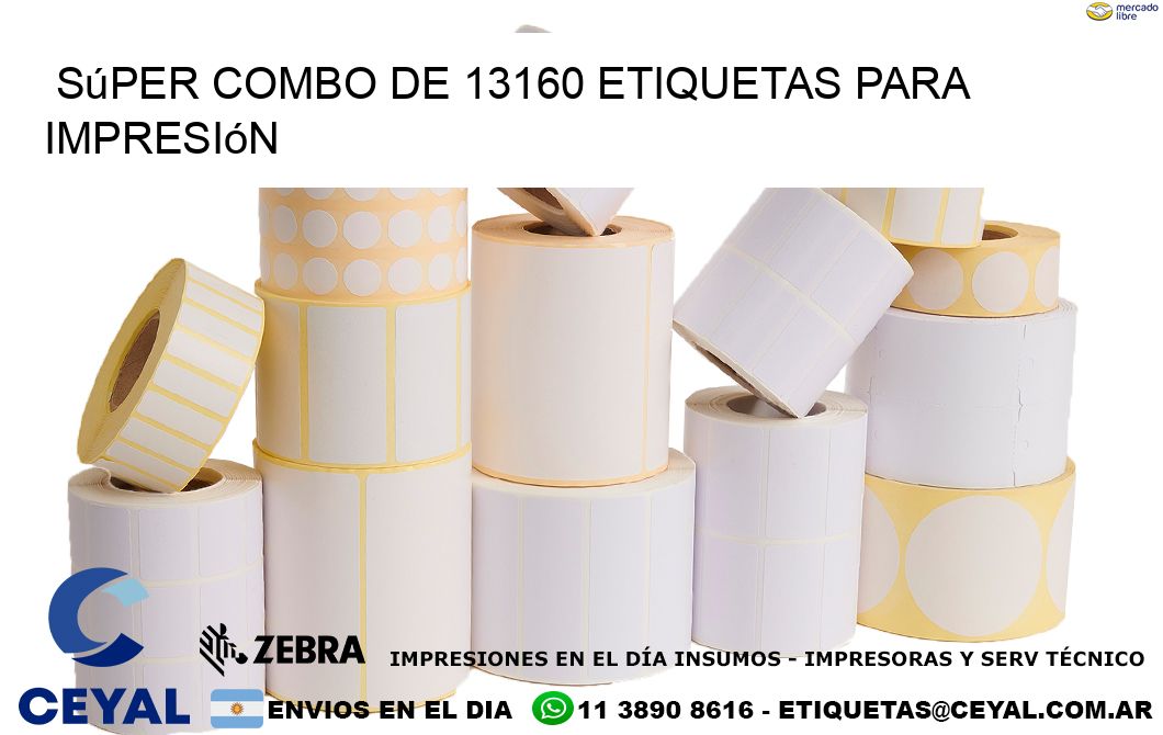 Súper combo de 13160 etiquetas para impresión