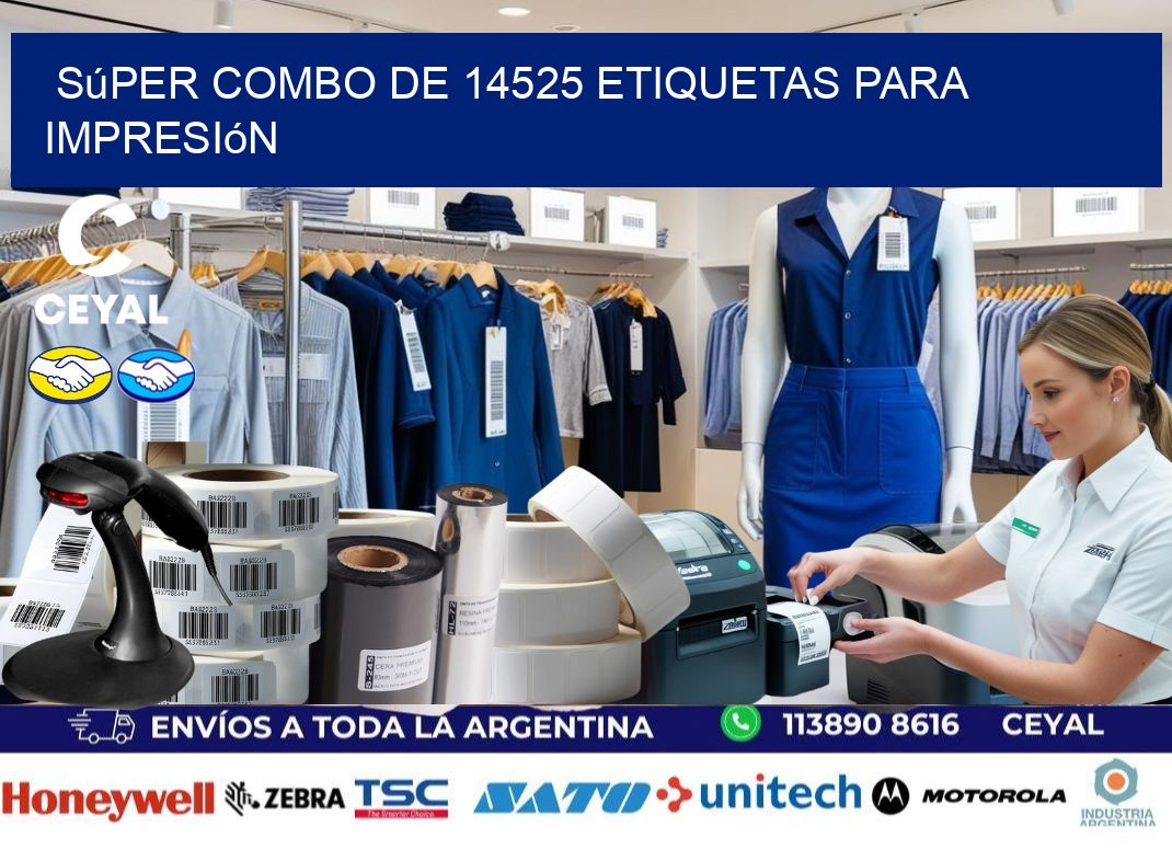 Súper combo de 14525 etiquetas para impresión