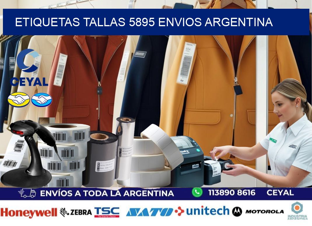 etiquetas tallas 5895 ENVIOS ARGENTINA